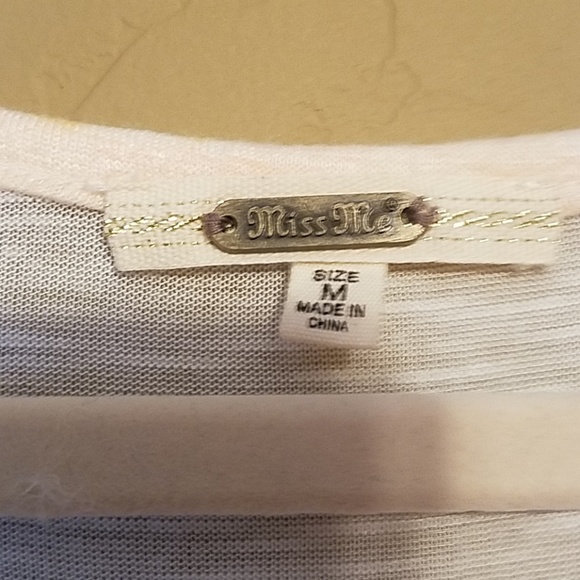 Miss Me beaded tank top, size Medium - Picture 3 of 8